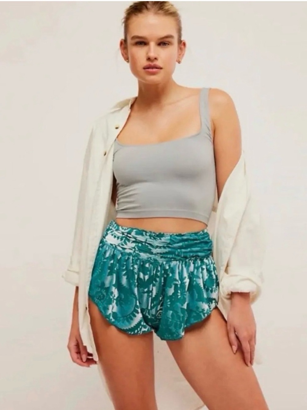 Free People Velvet Shorts